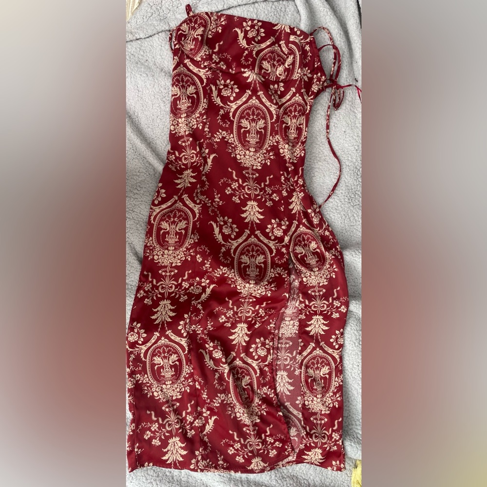 Urban outfitters red satin dress